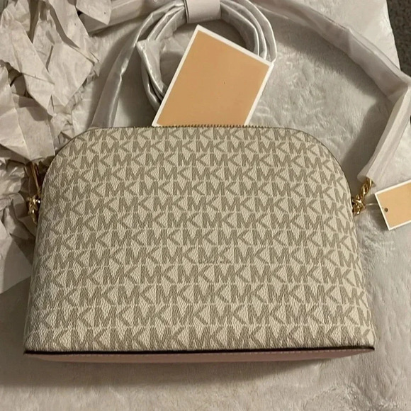 Michael Kors Small Handbag White and Khaki NWT - Picture 8 of 12
